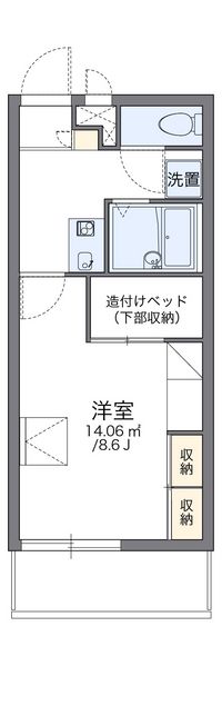 レオパレスセジュール和泉 間取り図