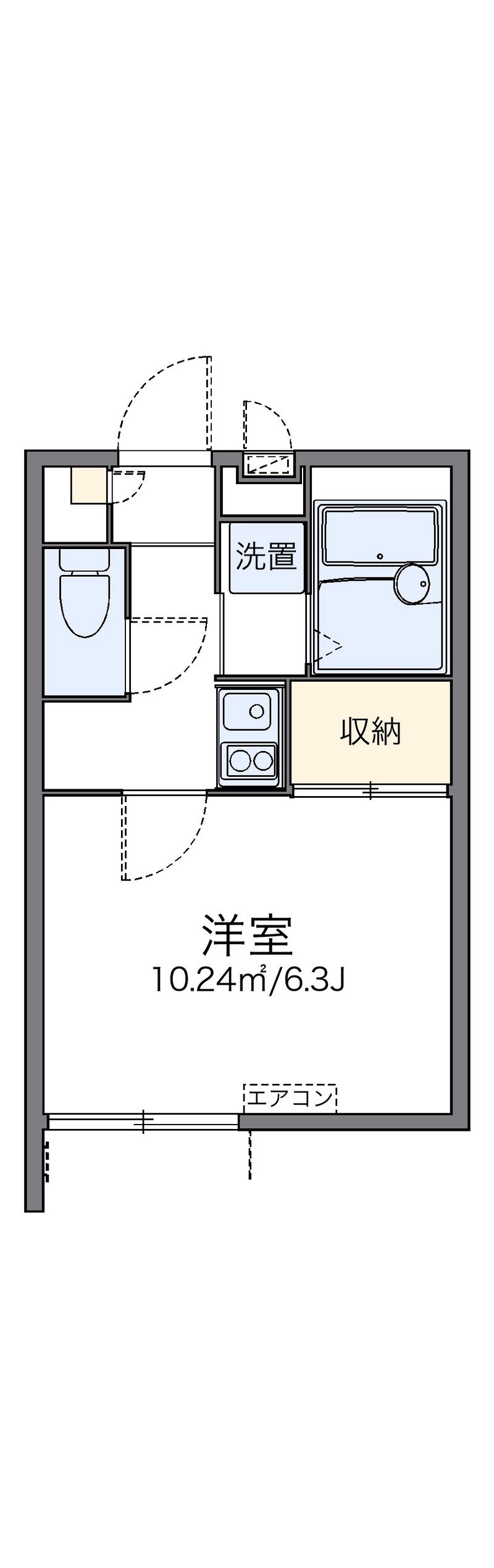 レオパレスカーサ　ソレアード 間取図