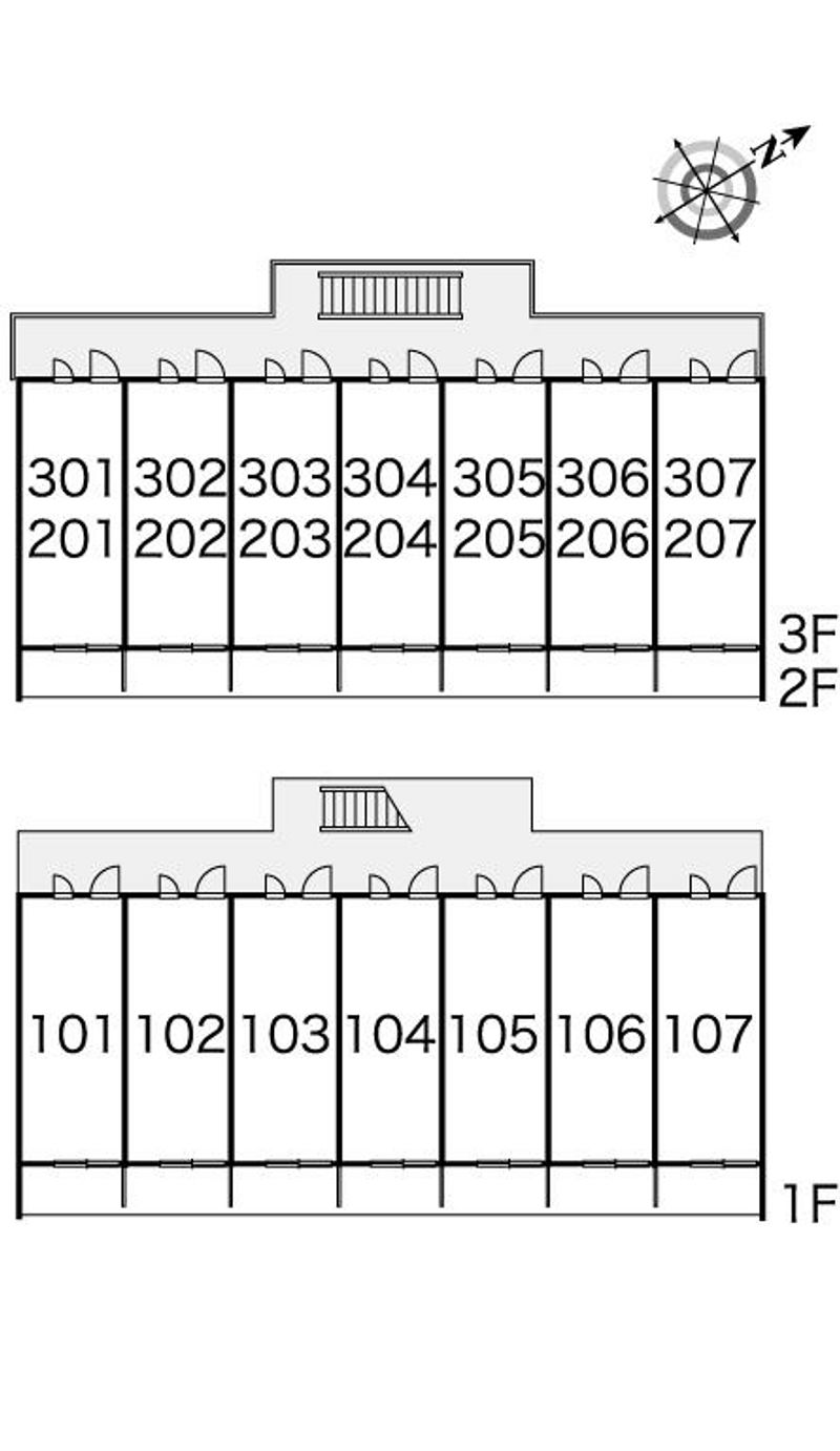 レオパレスリバーヴィレッジＭ 間取配置図