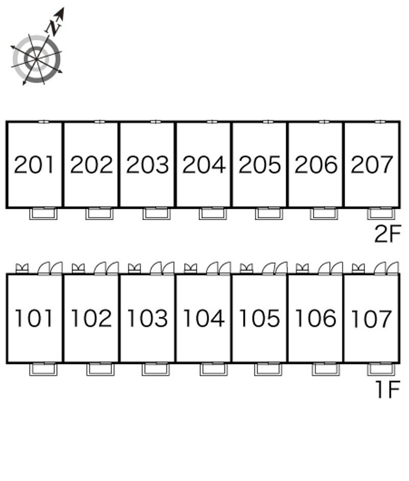 レオパレスボニータ 間取配置図