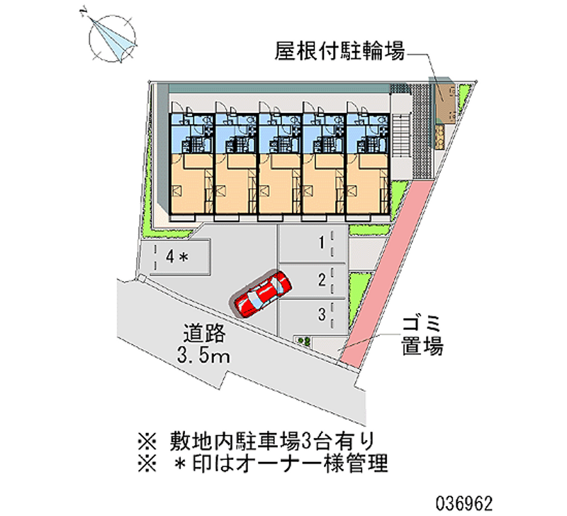 レオパレスレクエルド 月極駐車場