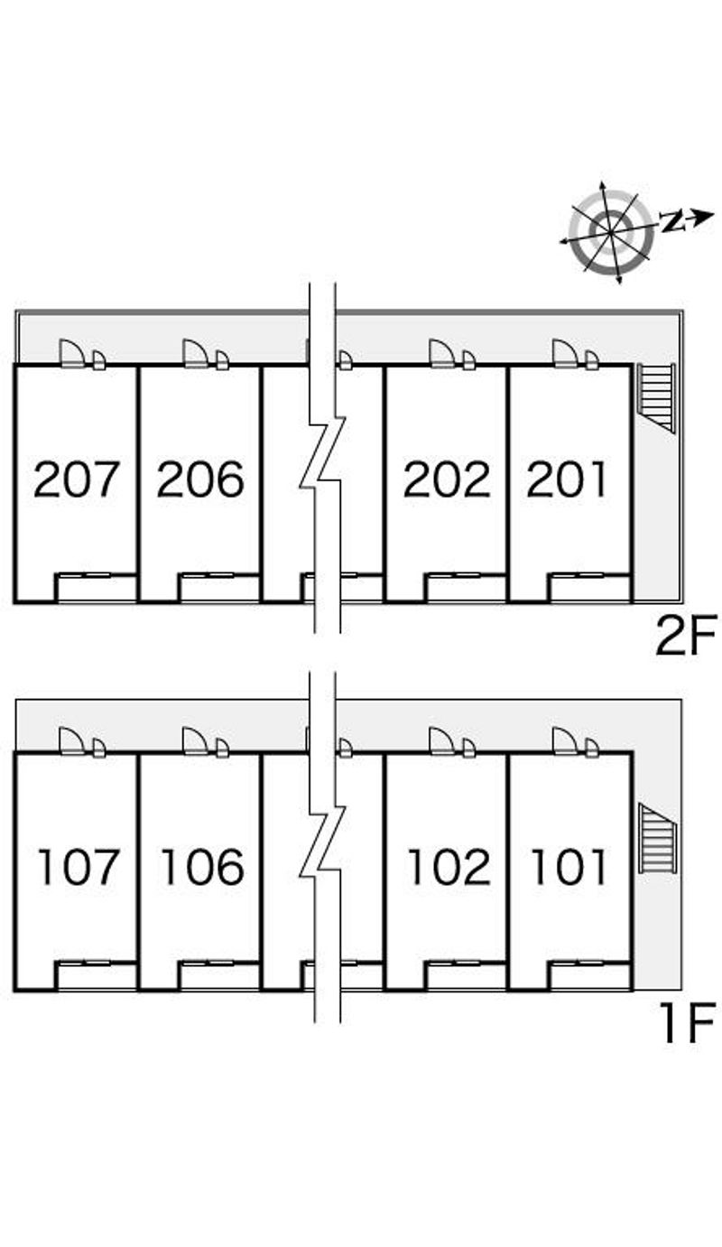 レオパレス小泉山田 間取り配置図
