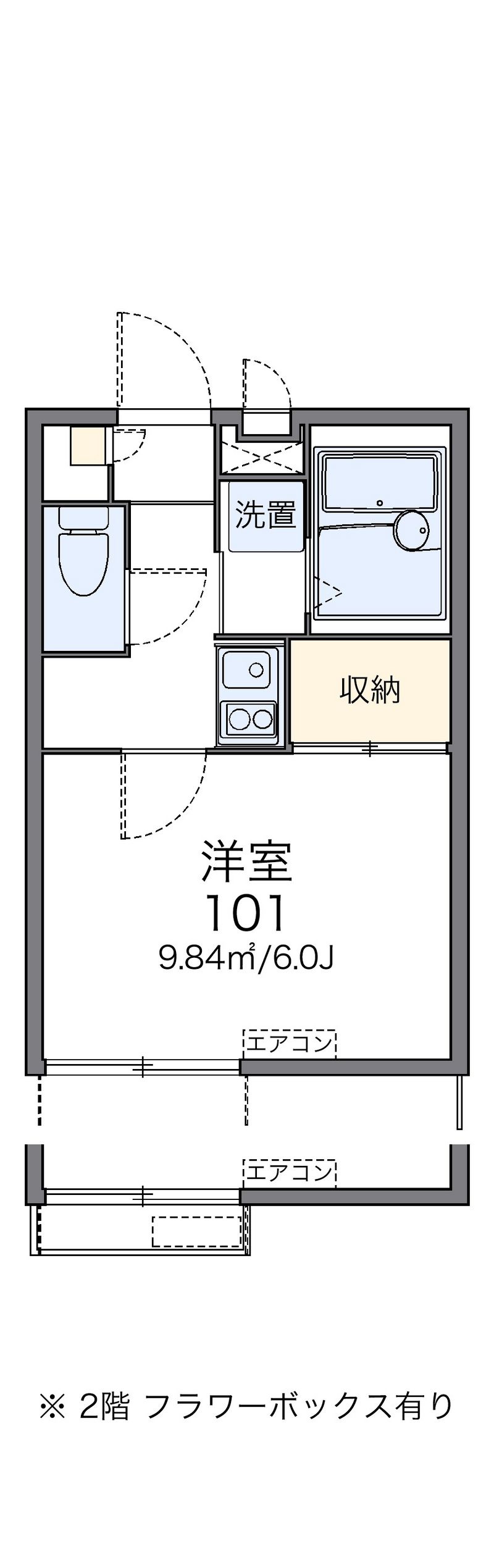 レオパレスギンモクセイ 間取図