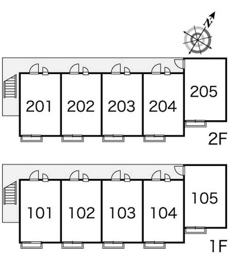 レオパレス房丸 間取配置図