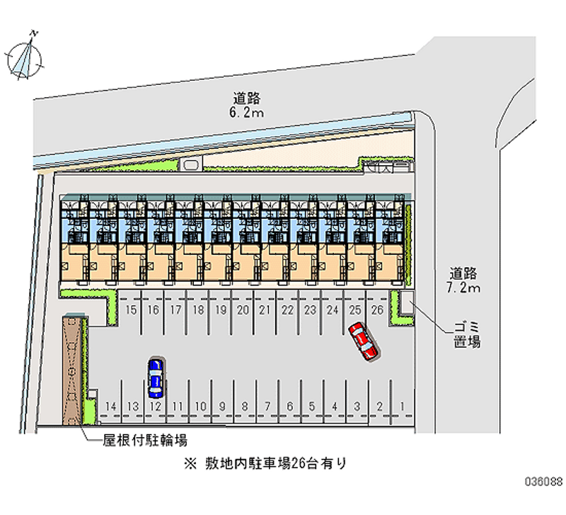 レオパレス北山 月極駐車場