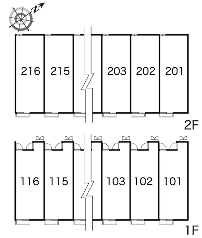 レオパレスさくらいⅡ 間取配置図