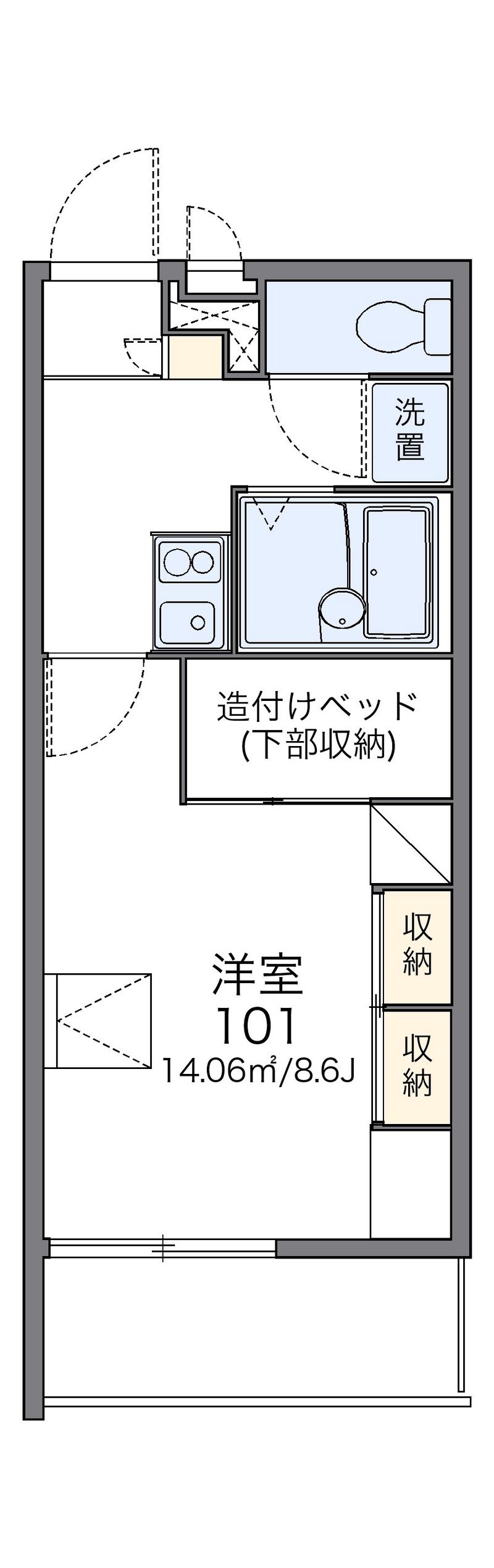 レオパレスやまぶき 間取図