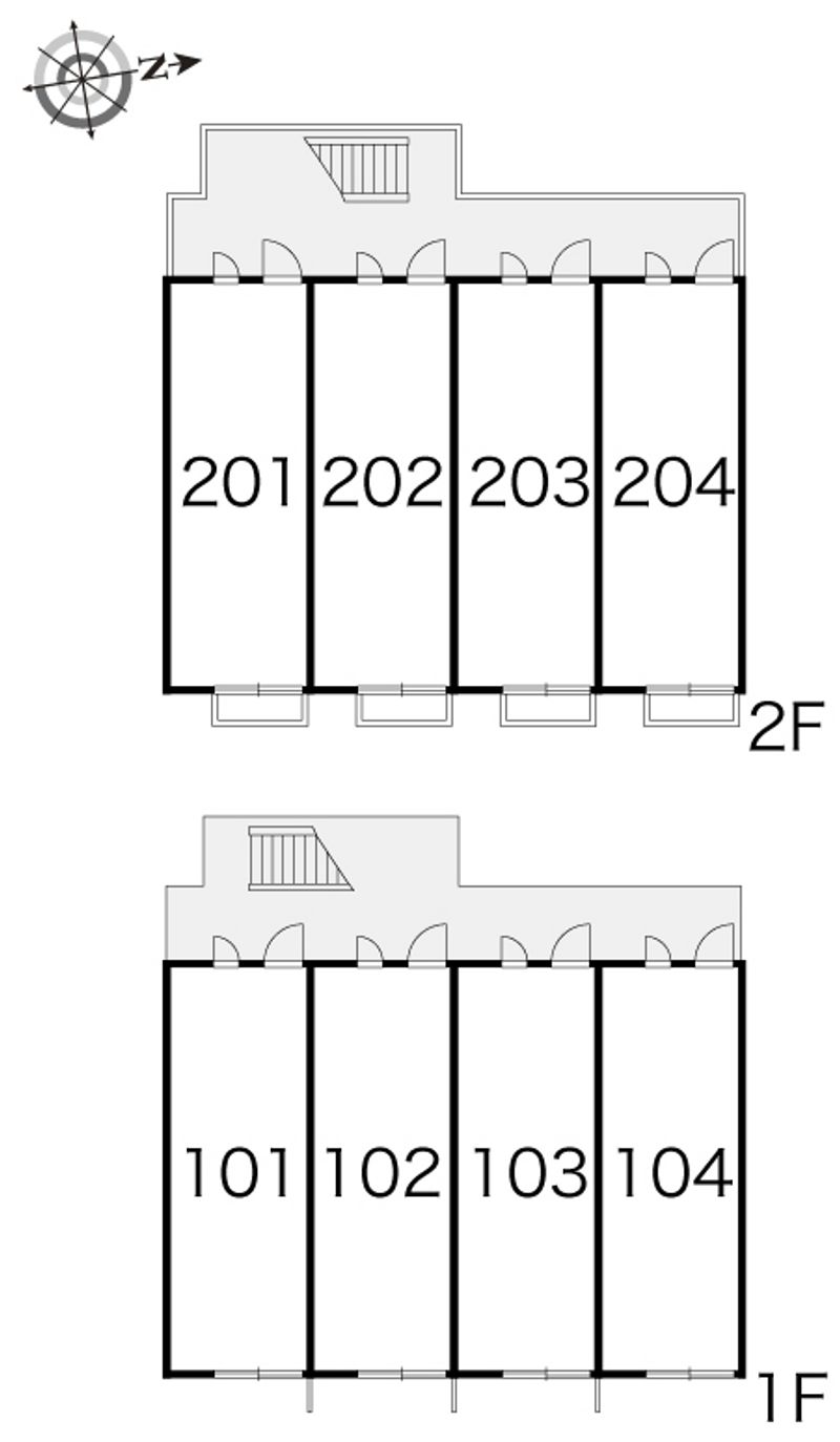 レオパレス総社南パル　２ 間取配置図