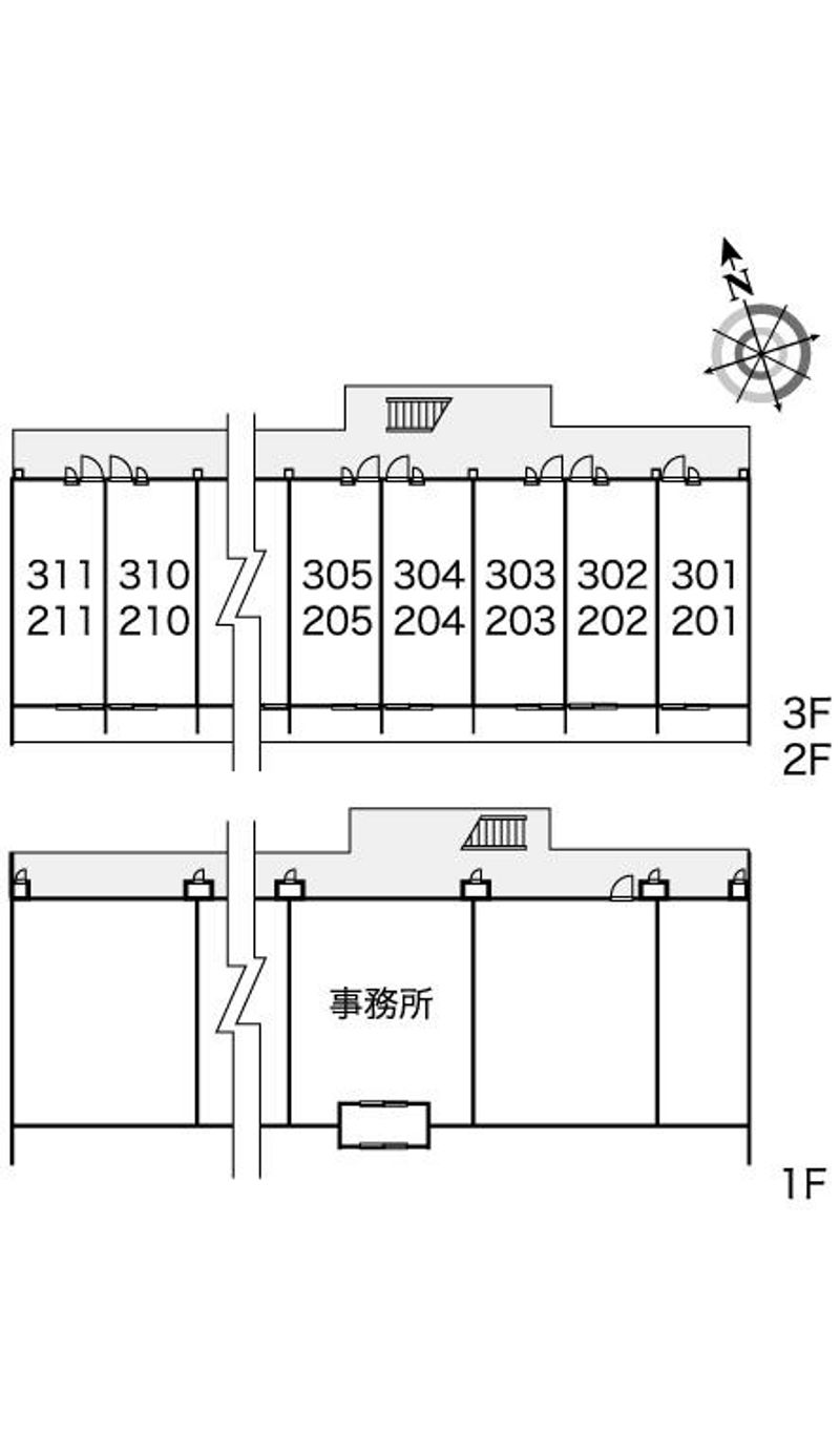 レオパレス宇都宮南 間取配置図