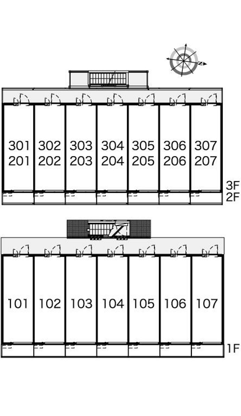 レオパレスさくら高津 間取り配置図