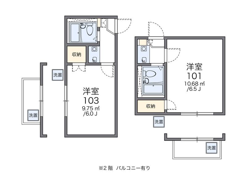 レオパレスドゥマンＢ館 間取図