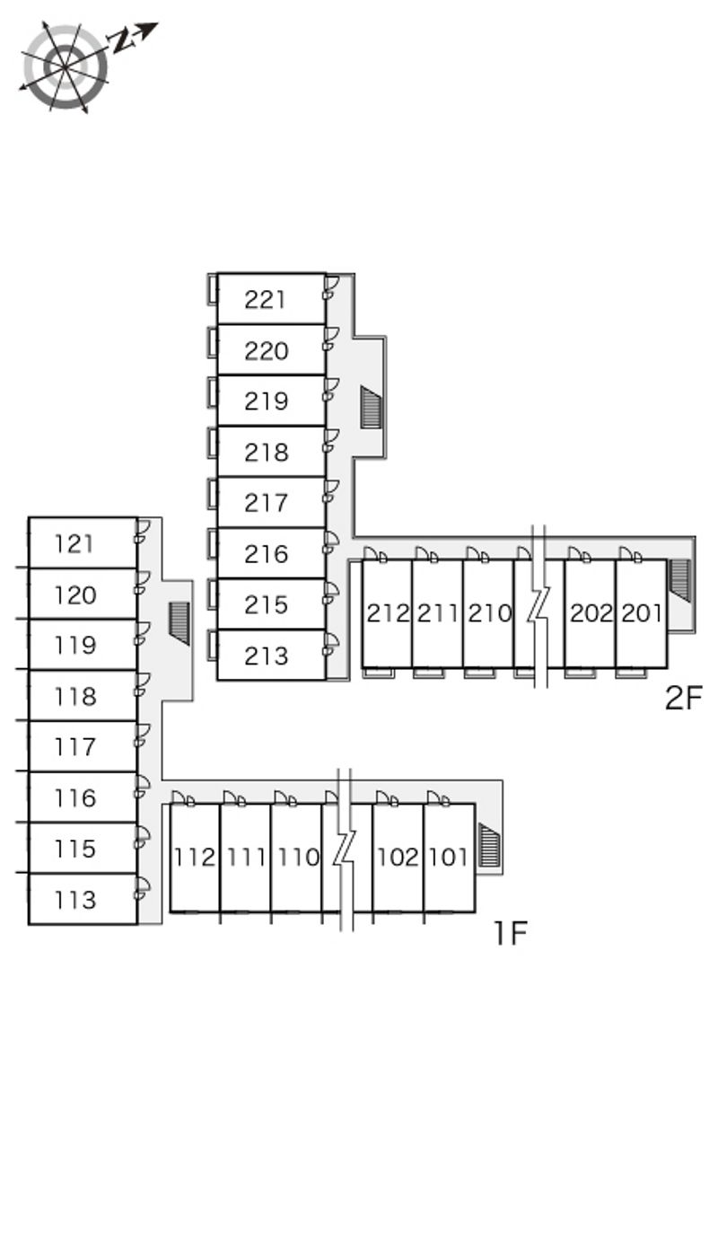 レオパレスデュ　エヴァンジイル 間取配置図
