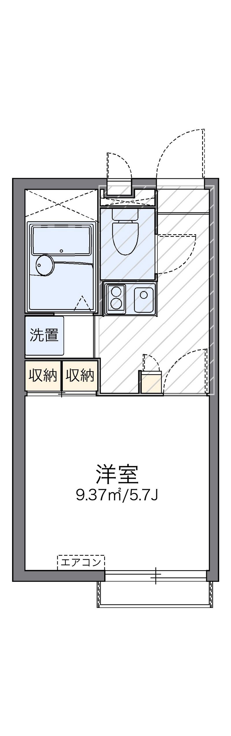 レオパレスＴ　ＫブランドールⅢ 間取図