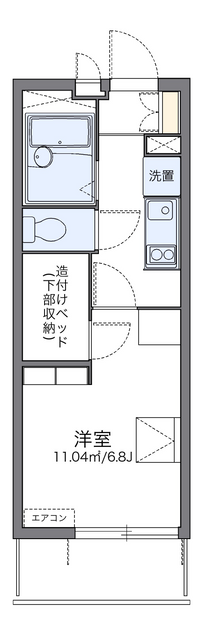 レオパレスβ 間取り図