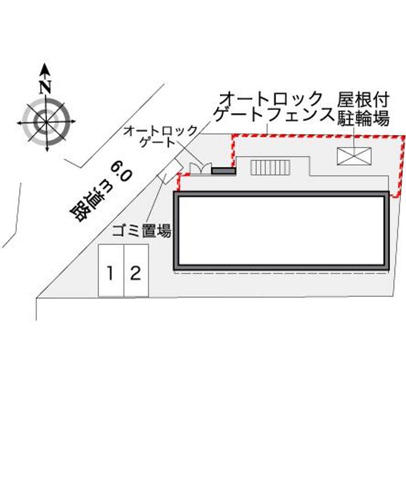 レオパレス加平壱番館 配置図