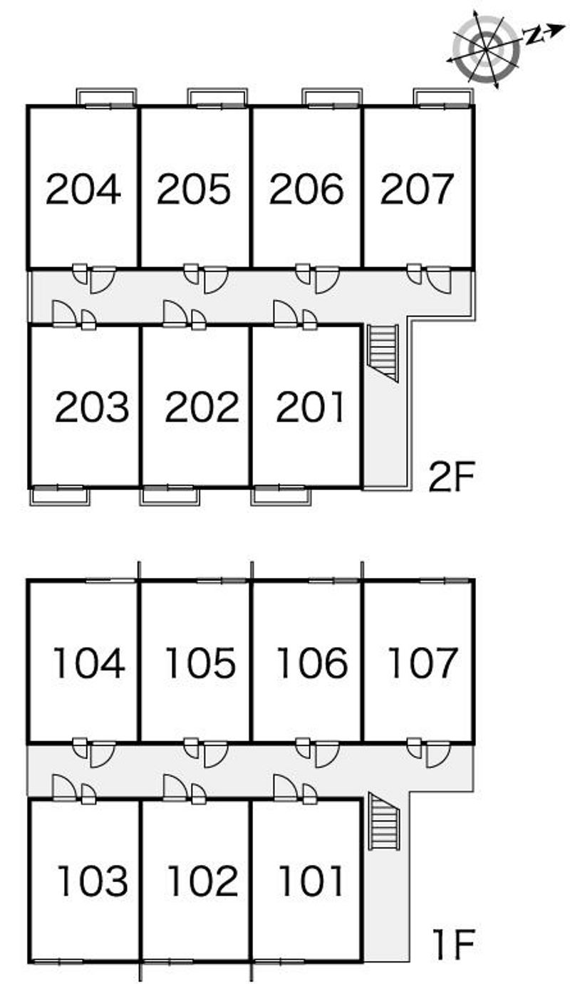 レオパレス美Ⅰ 間取り配置図