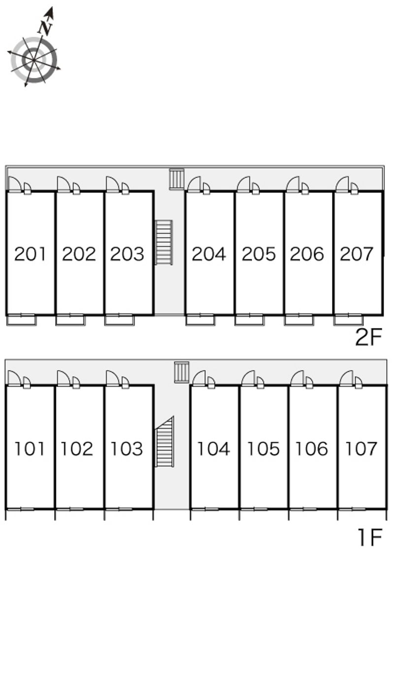 レオパレスメルベーユ竹ノ内 間取り配置図