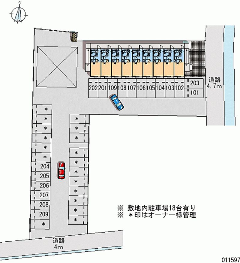 レオパレスディアコート 月極駐車場