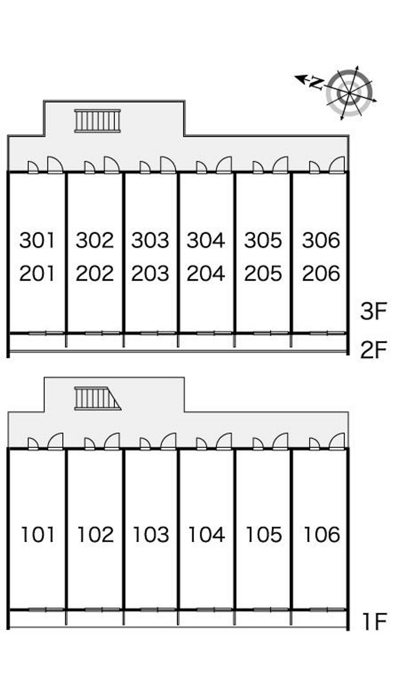 レオパレスエスポワールⅡ 間取配置図