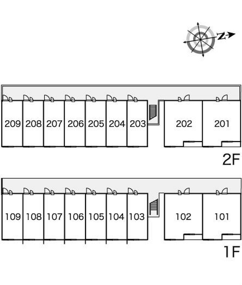 レオパレスやまぼうし 間取配置図