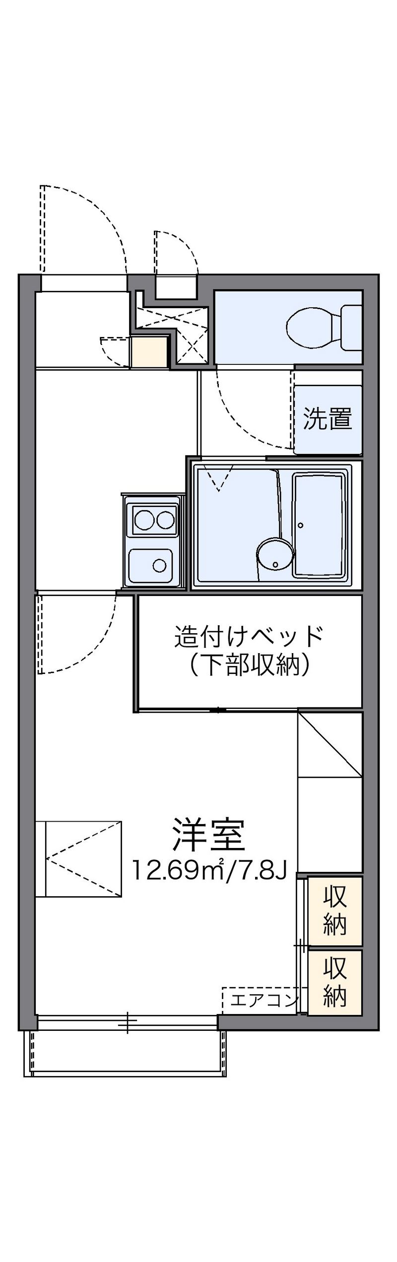 レオパレスエルズ和泉 間取図