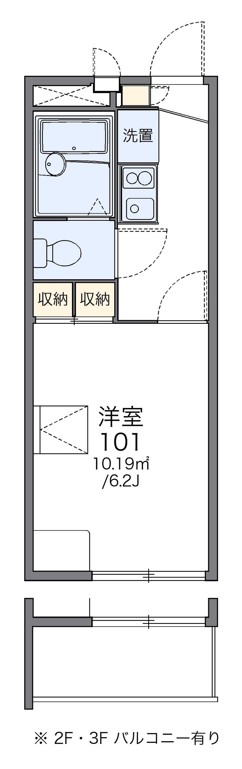 レオパレス通町 間取図