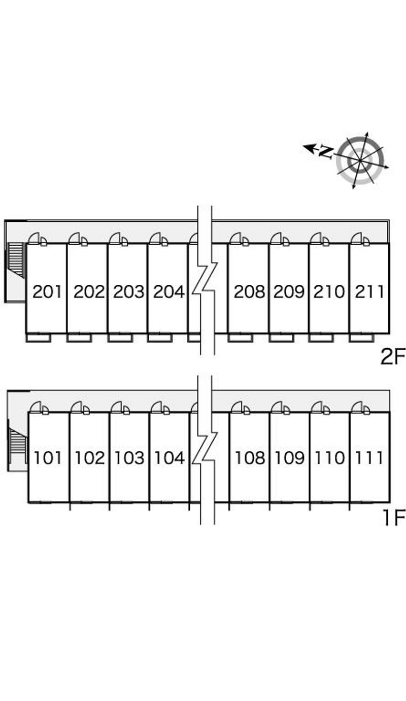 レオパレスＨＡＮＡＴＡＫＡ 間取配置図