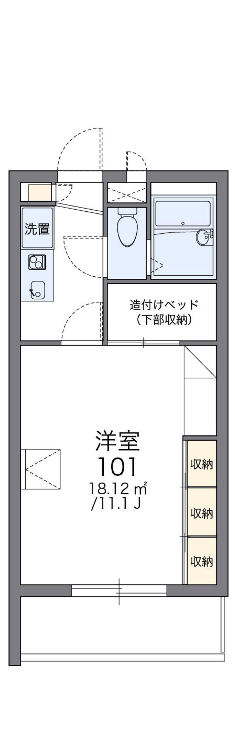 レオパレスプリメーロ 間取図