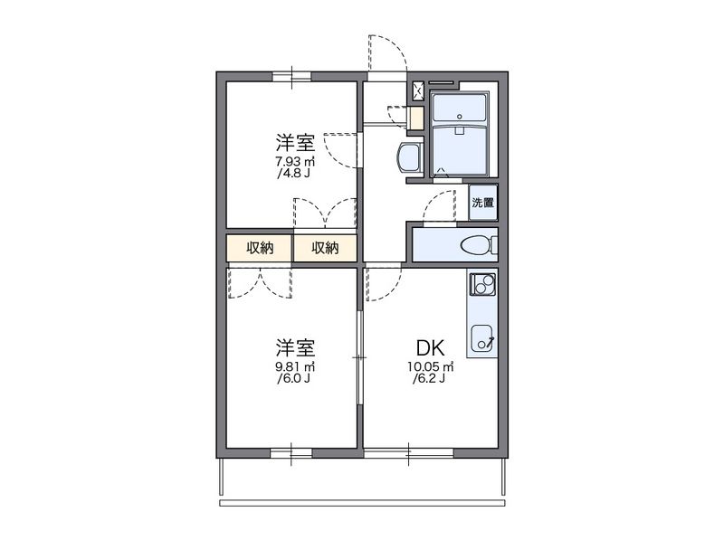 レオパレスクレール 間取図