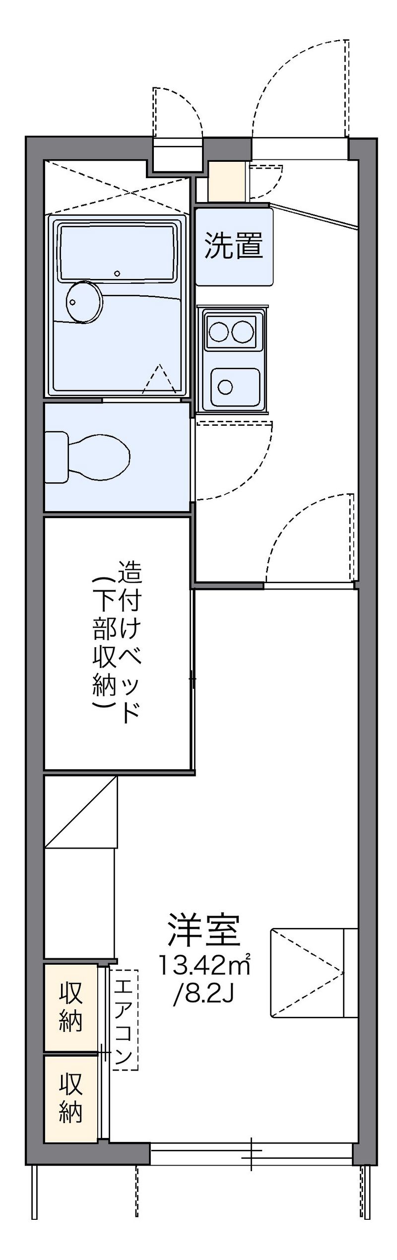 レオパレス五女子 間取図