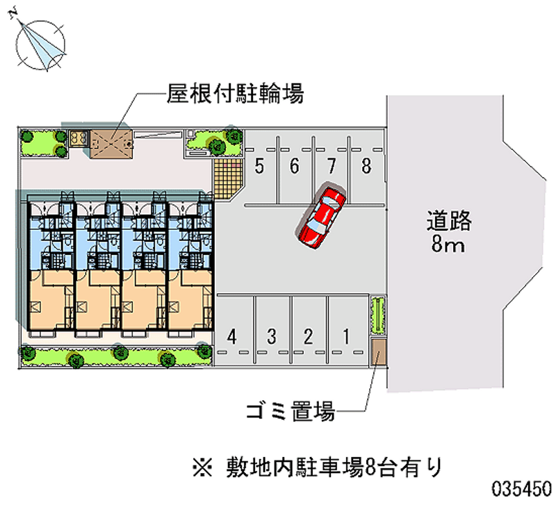 レオパレスルミニ 月極駐車場