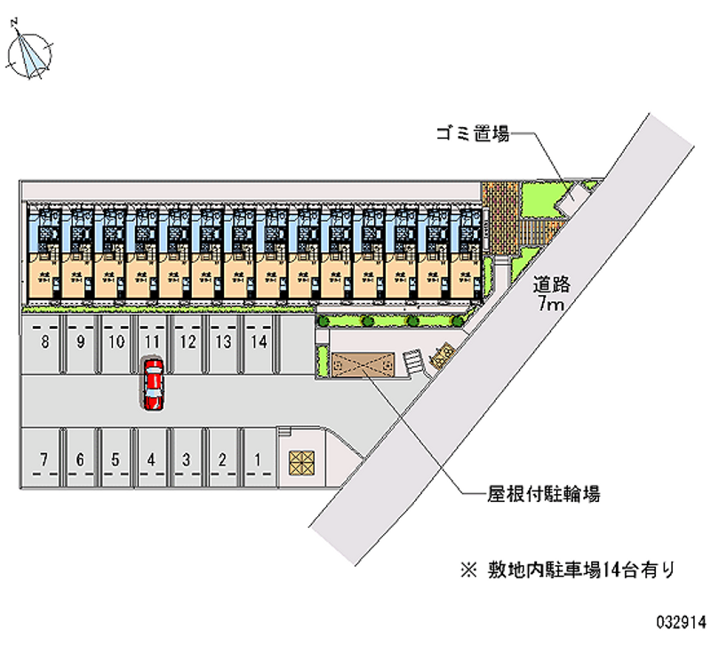 レオパレスよしたけ 月極駐車場