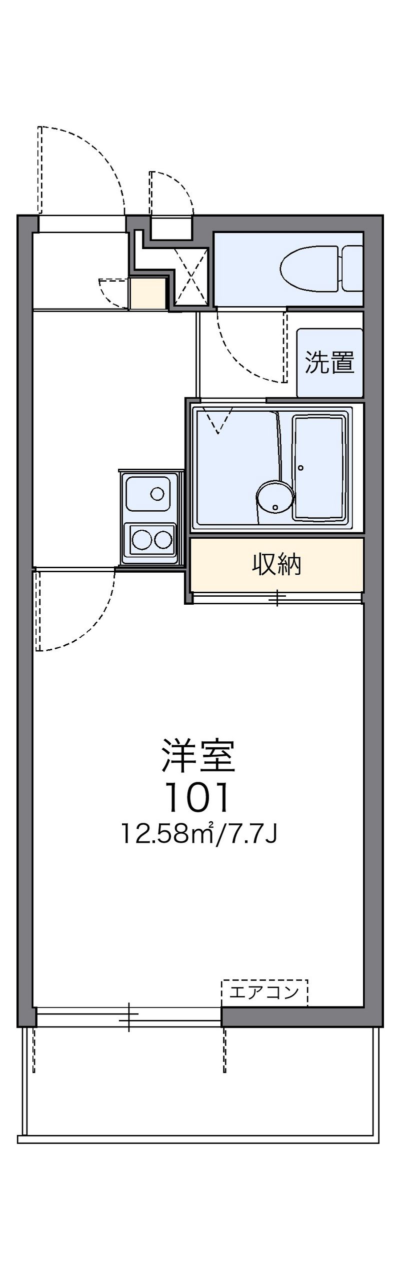 レオパレスピアニシモ 間取図