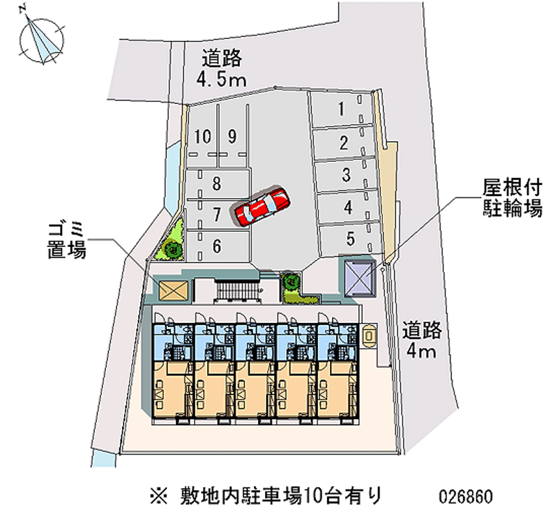 レオパレスシルク 月極駐車場