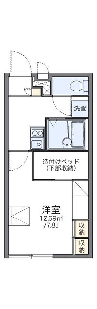 レオパレスＫ南片江 間取り図