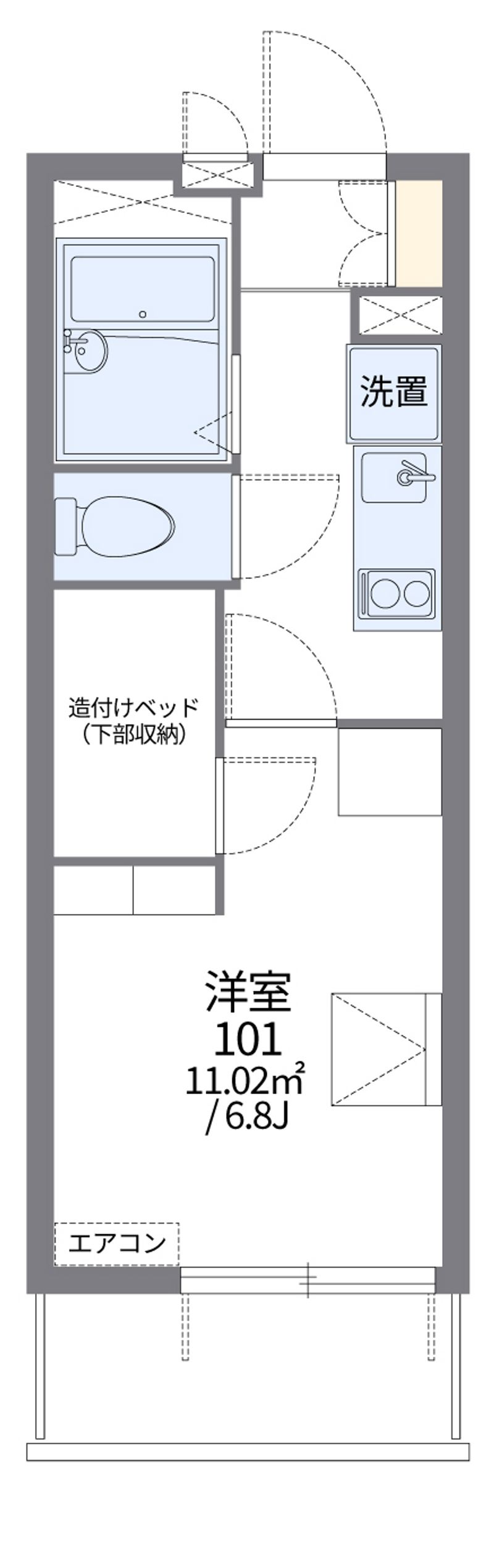 レオパレスムーブメント鶴瀬 間取図