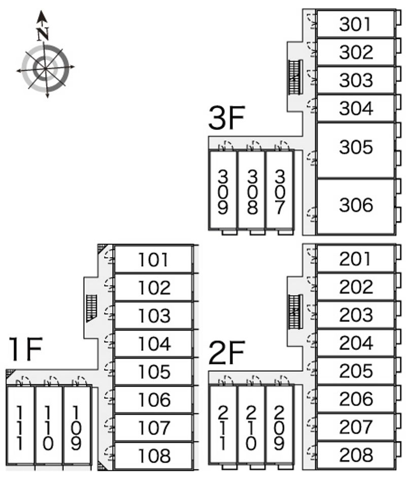 レオパレスリバーパークⅡ 間取り配置図