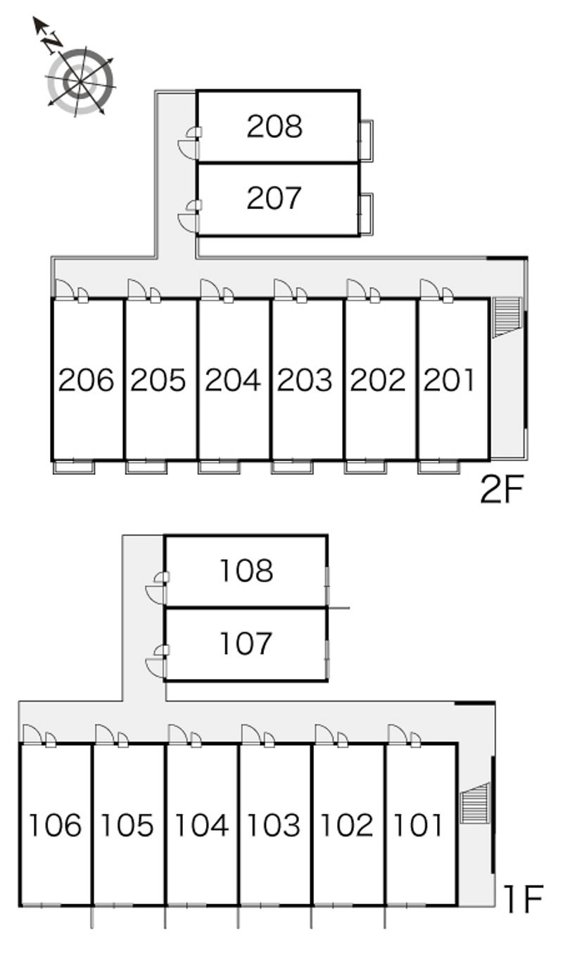 レオパレスしんでん中山 間取配置図