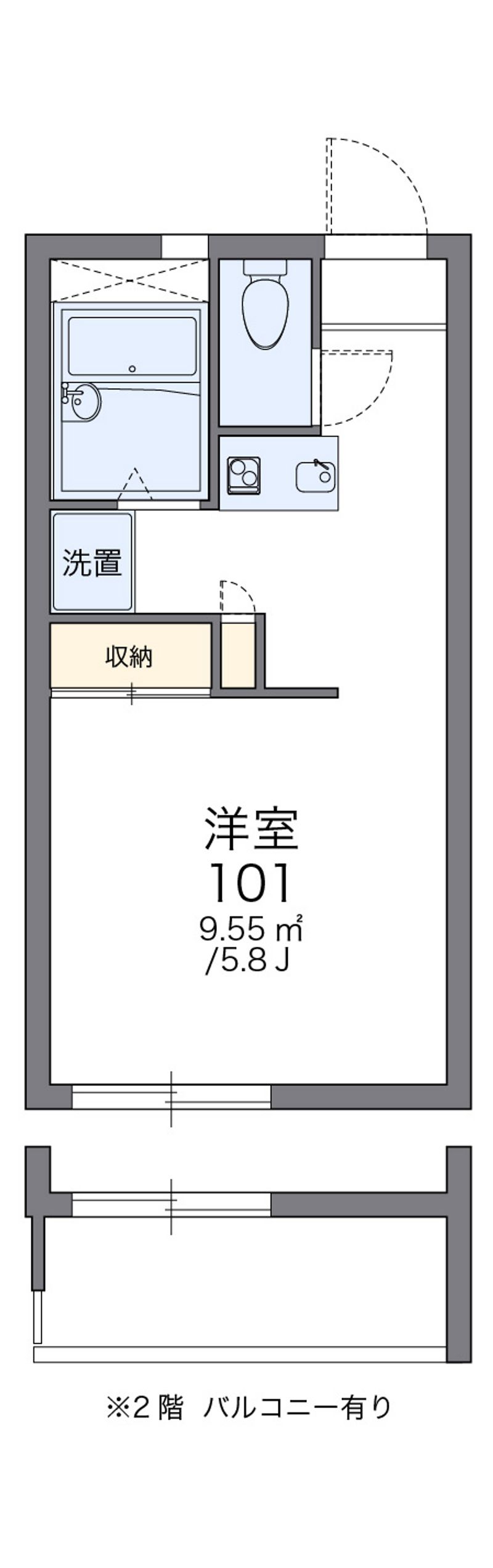 レオパレス冨田Ⅲ 間取図