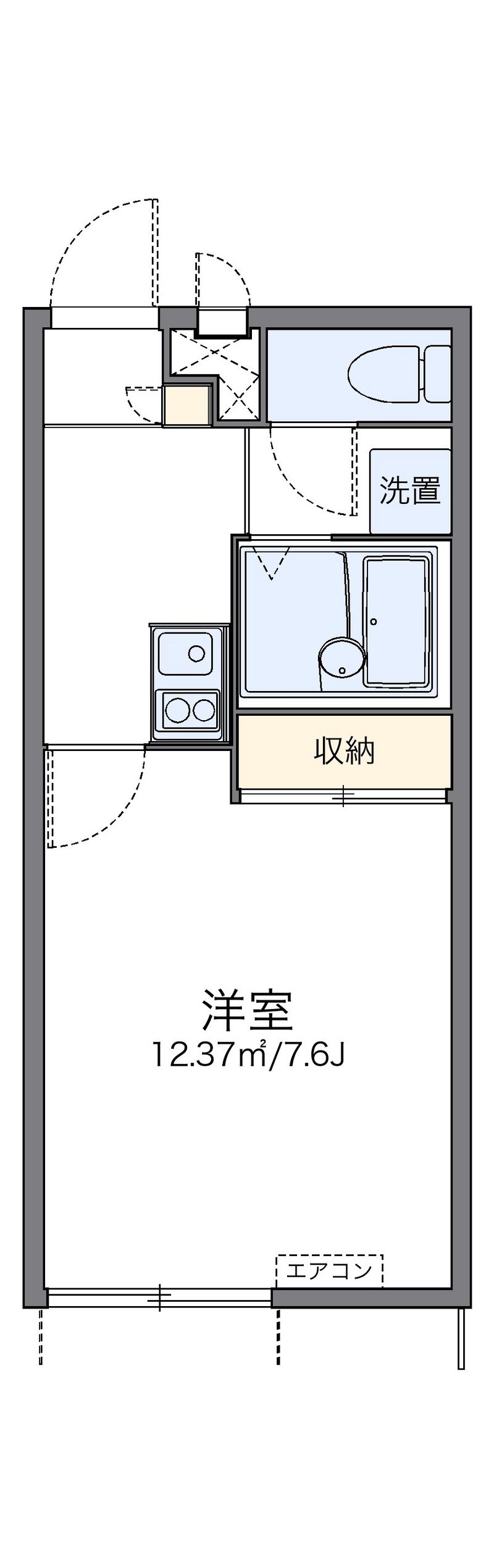 レオパレスランド諸岡 間取図