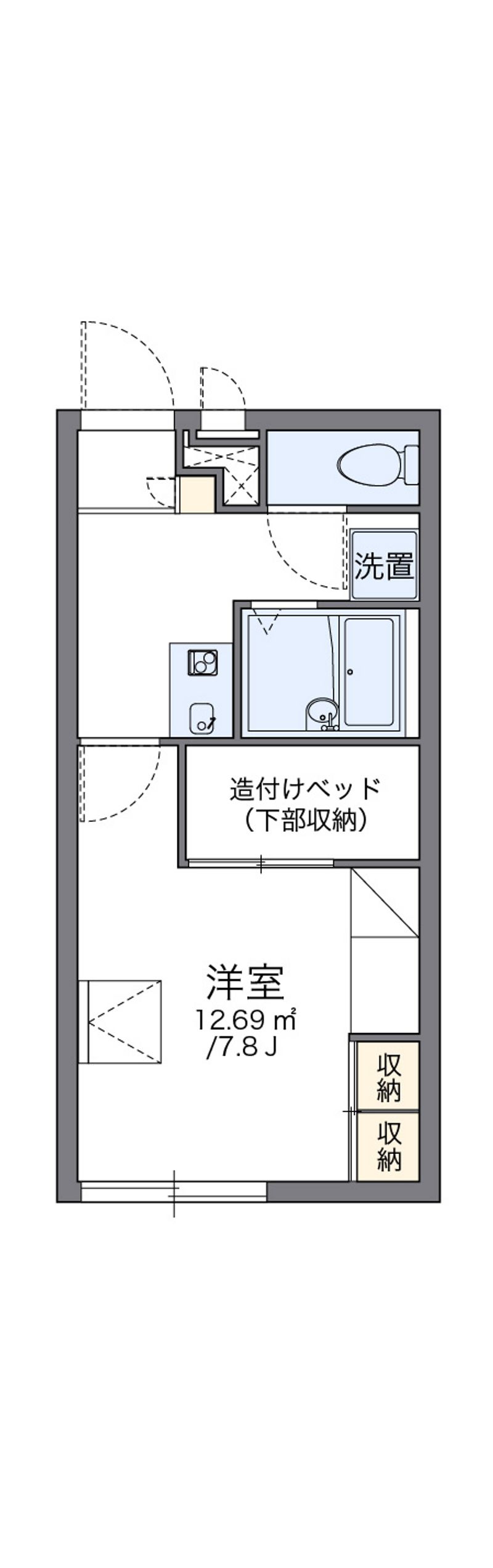 レオパレスセブンテン 間取図