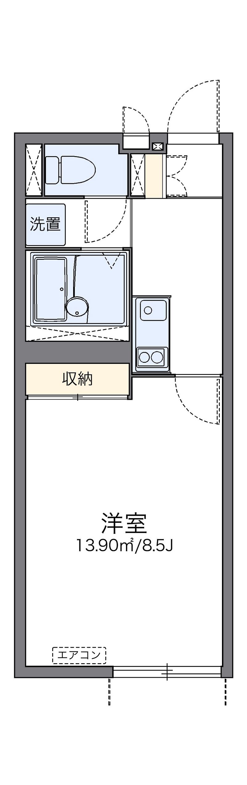 レオネクストあさひ 間取図