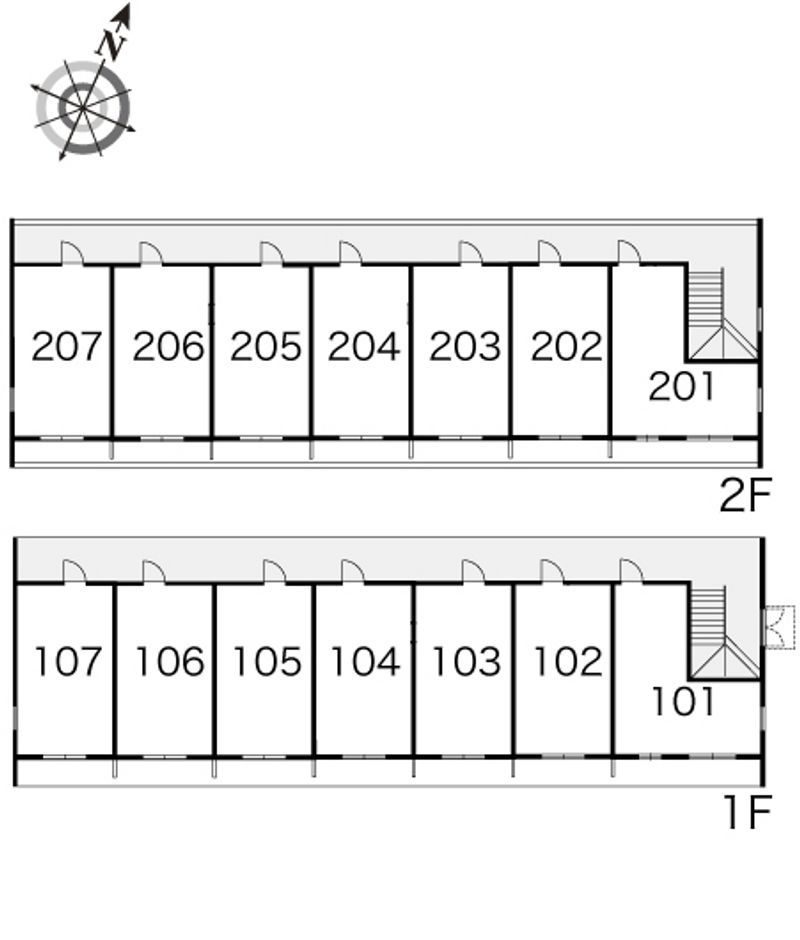 レオパレスクローネＩ 間取配置図