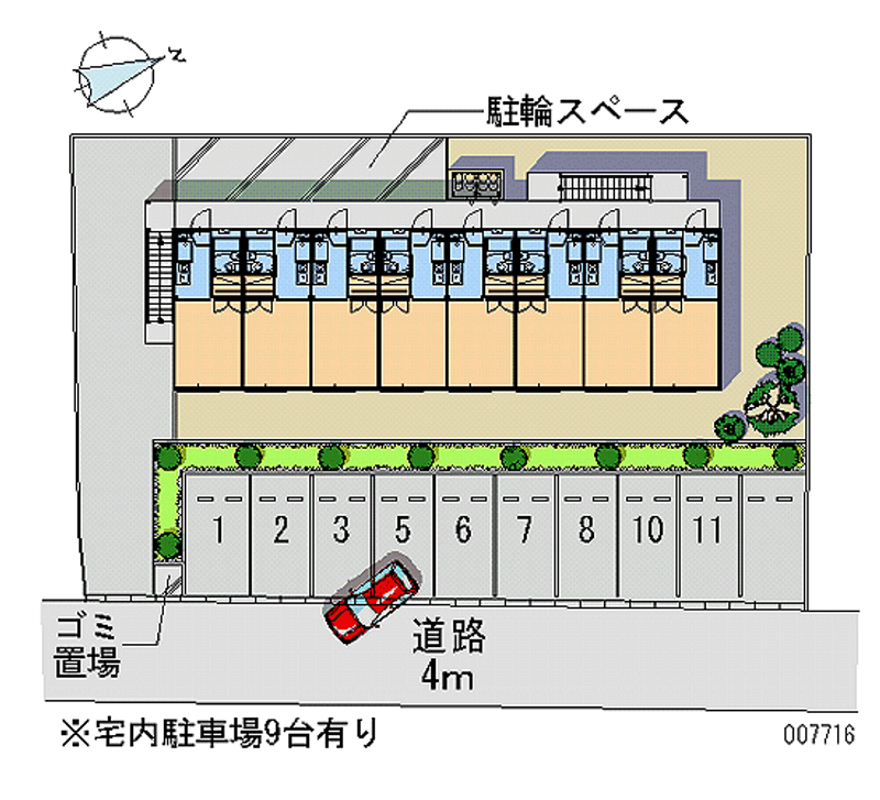 レオパレス法華寺 月極駐車場