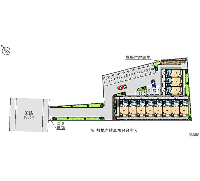 レオパレスアベニューⅡ 月極駐車場