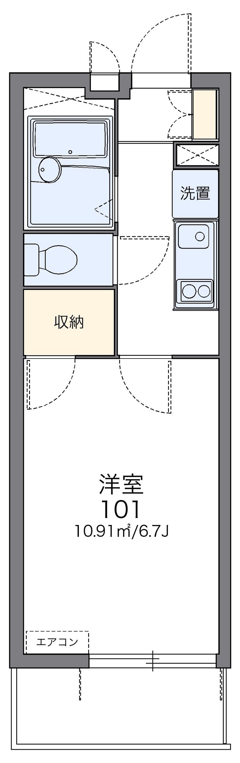 レオパレスオレンジの木 間取図