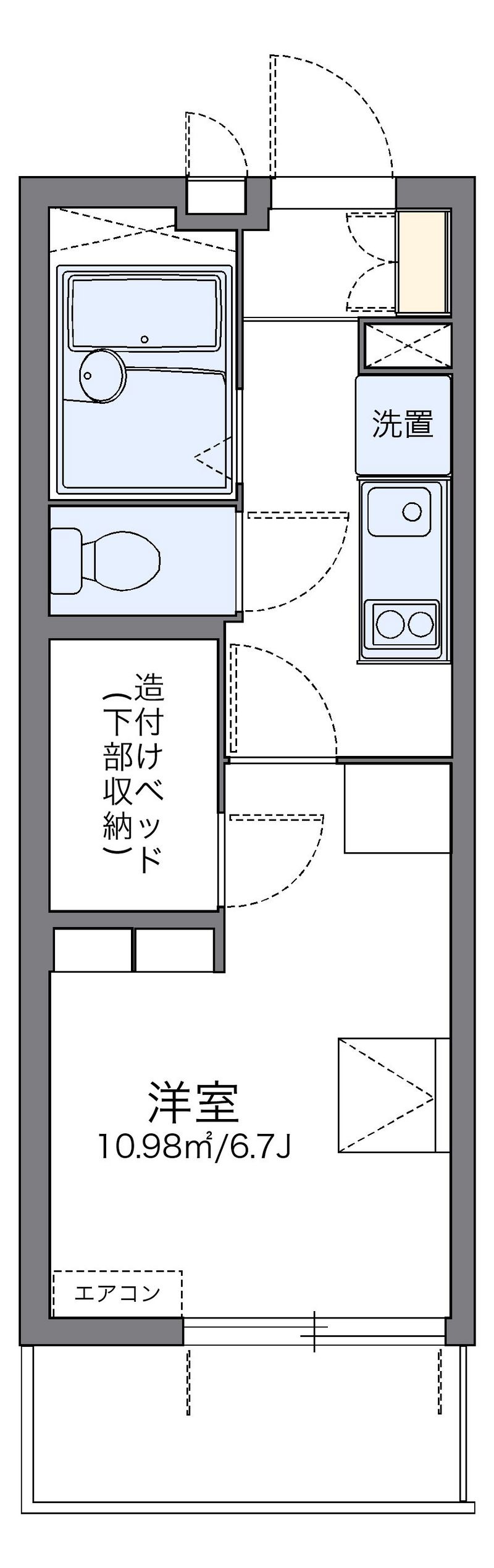 レオパレスユニティ 間取図