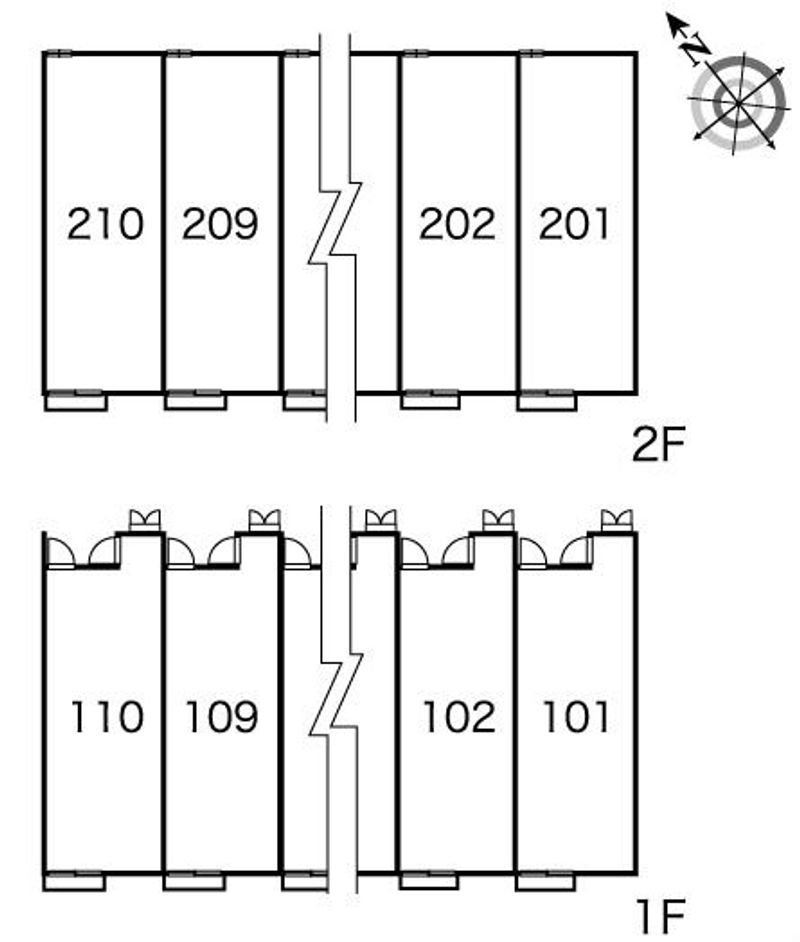 レオパレスパレットくまの 間取配置図