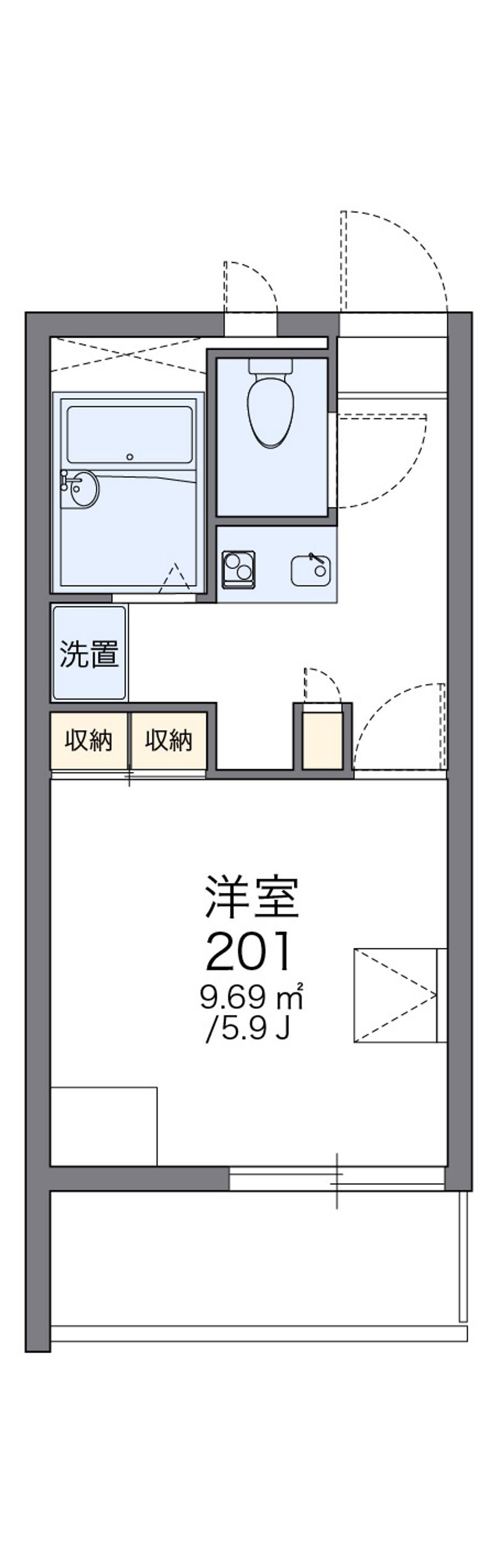 レオパレス渚 間取図