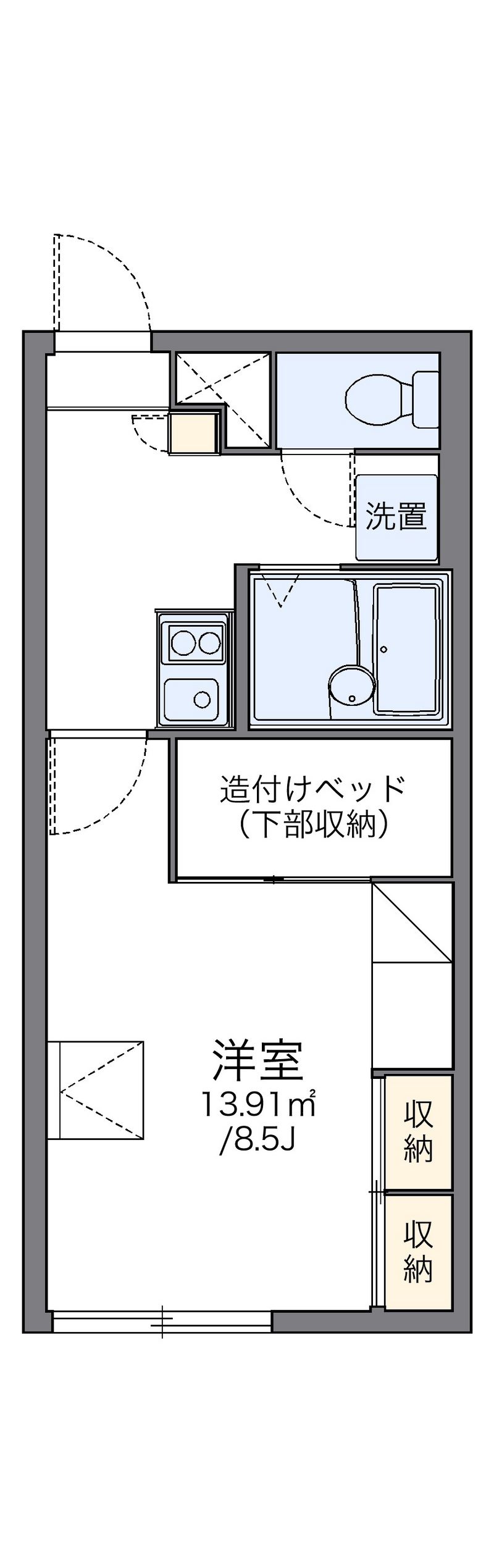 レオパレストゥイーナ 間取図